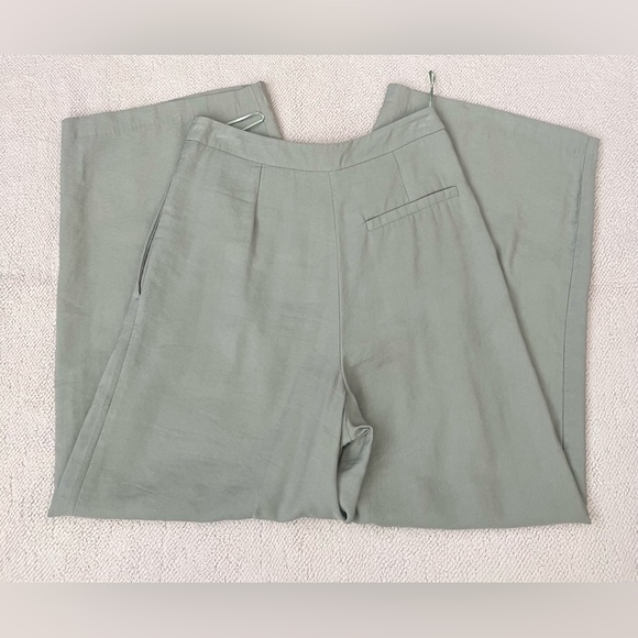 TOPSHOP Women’s Mint Sage Green Pleated
Wide Leg Trousers Pants Size 4 - Picture 5 of 16